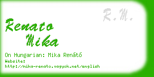 renato mika business card