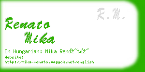 renato mika business card